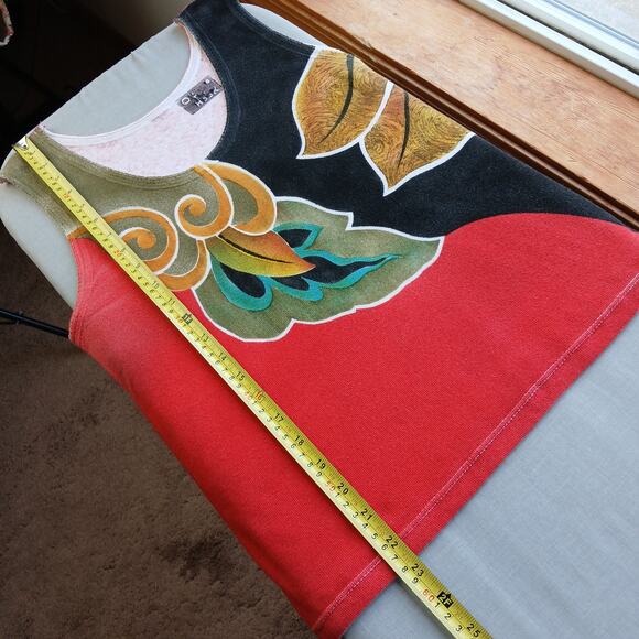 Off the Hook Graphic Print Tank Top M ? tagless vintage y2k scoop neck repaired - Picture 11 of 12